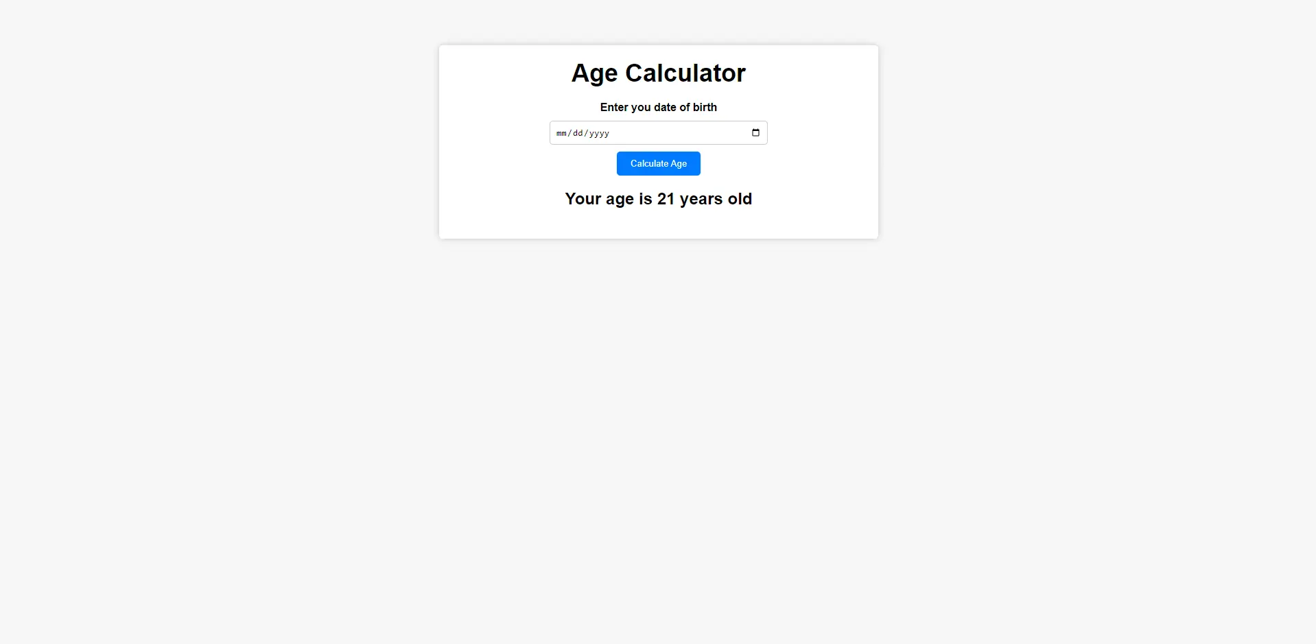 Age Calculator